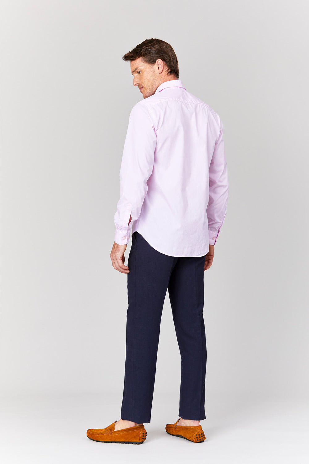 basic pink cotton muslin shirt - soloio